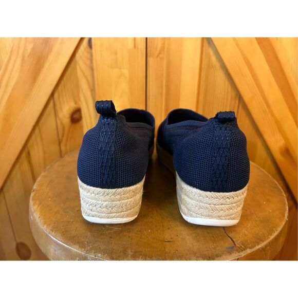 Bobs from Skechers Blue Memory Foam Espadrilles Wedge Slip-On Comfort-Size 7.5 - Picture 4 of 8